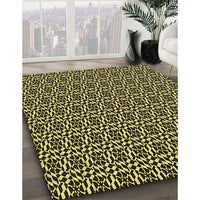 Patterned Midnight Gray Rug, pat952yw