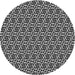 Sideview of Patterned Silver Gray Novelty Rug, pat952