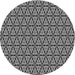 Square Patterned Midnight Gray Rug, pat953gry