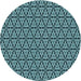Square Machine Washable Transitional Deep Teal Green Rug in a Living Room, wshpat953lblu