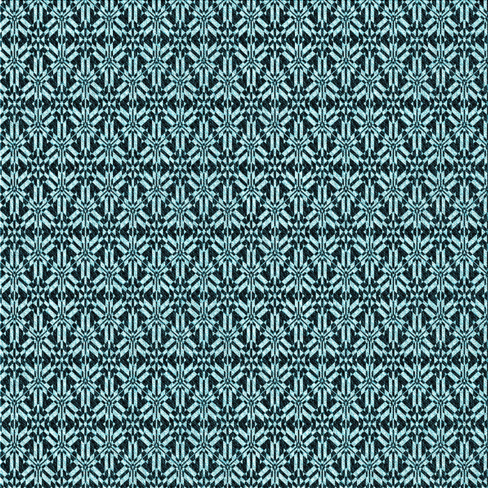 Round Patterned Deep Teal Green Rug, pat953lblu