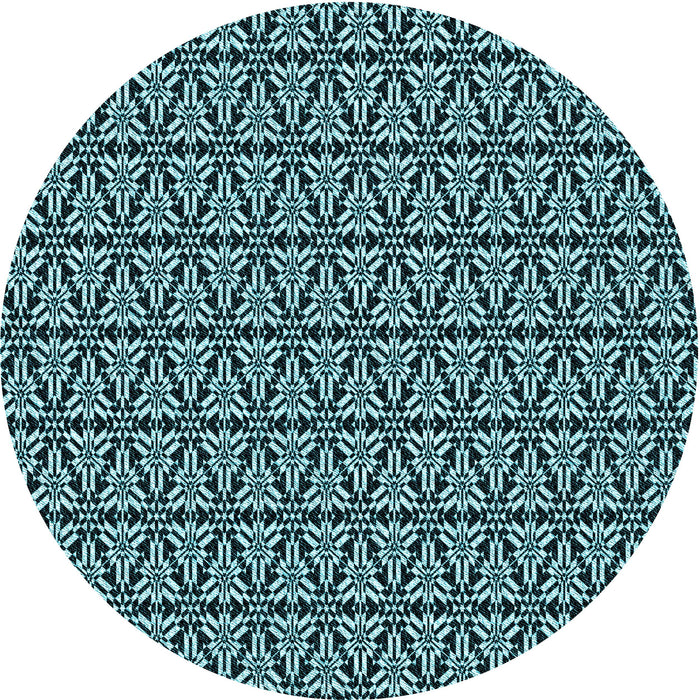 Square Patterned Deep Teal Green Rug, pat953lblu