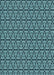 Machine Washable Transitional Deep Teal Green Rug, wshpat953lblu