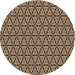 Square Patterned Black Brown Rug, pat953org