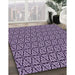 Patterned Dark Purple Rug in Family Room, pat953pur