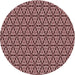 Square Patterned Pastel Pink Rug, pat953rd