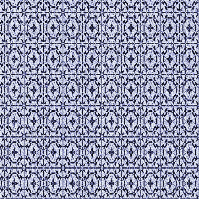 Round Patterned Blue Rug, pat954blu