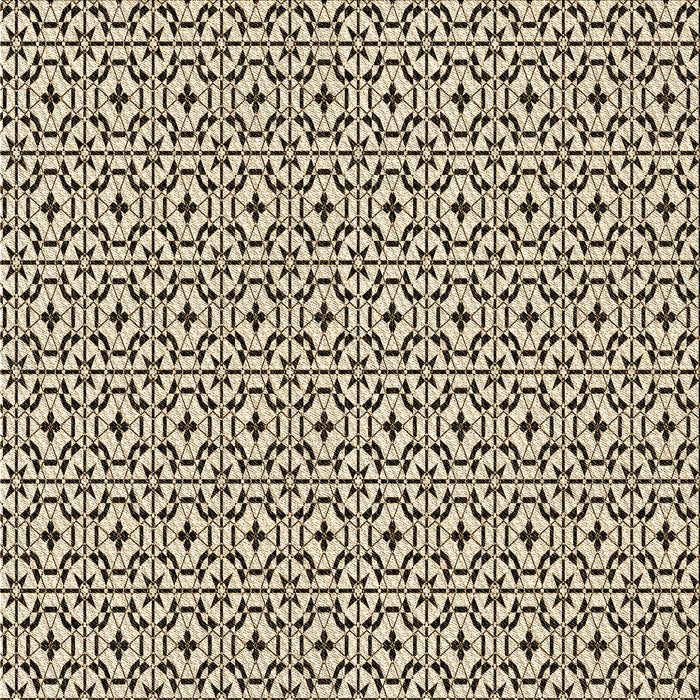 Round Patterned Vanilla Gold Rug, pat954brn