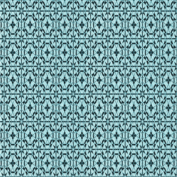 Round Patterned Blue Rug, pat954lblu