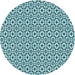 Square Patterned Blue Rug, pat954lblu