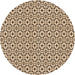 Square Patterned Deep Peach Orange Rug, pat954org