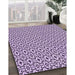 Patterned Blossom Pink Rug in Family Room, pat954pur