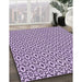 Machine Washable Transitional Blossom Pink Rug in a Family Room, wshpat954pur