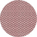 Square Patterned Pink Rug, pat954rd