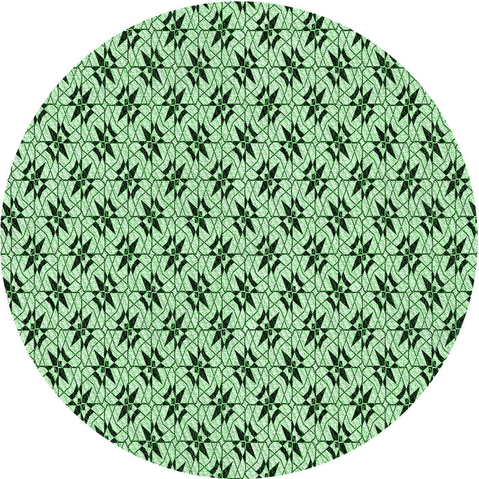 Square Patterned Pale Green Rug, pat955grn