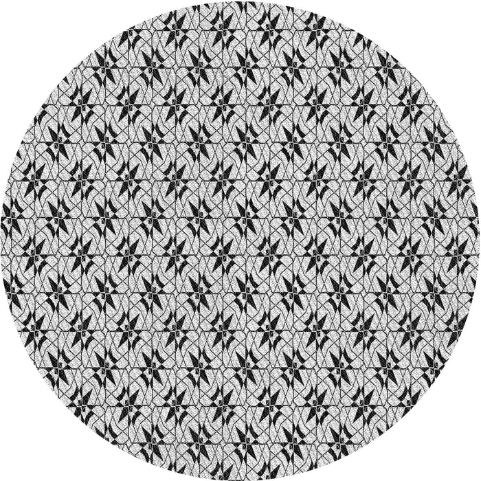 Square Patterned Platinum Gray Rug, pat955gry