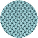 Square Patterned Electric Blue Rug, pat955lblu