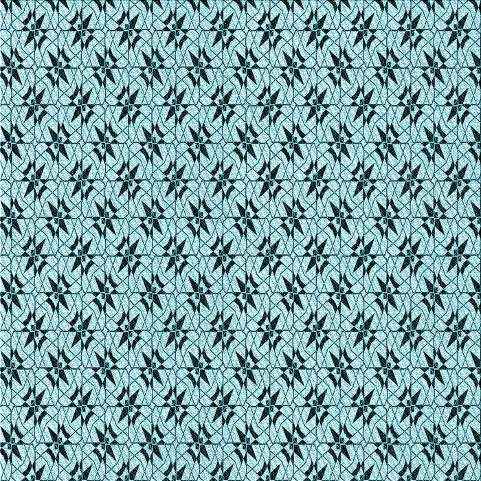 Round Patterned Electric Blue Rug, pat955lblu