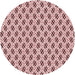 Square Patterned Brown Red Rug, pat955rd