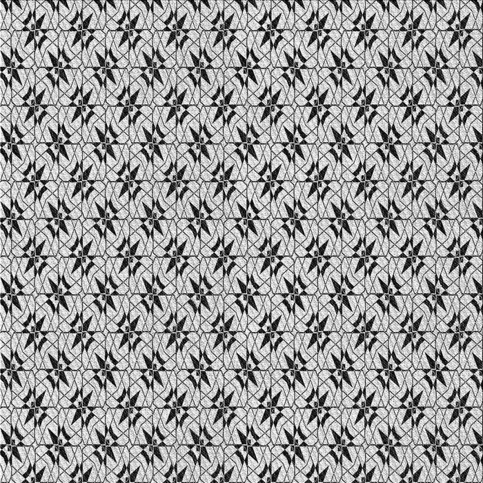 Square Patterned Platinum Gray Novelty Rug, pat955