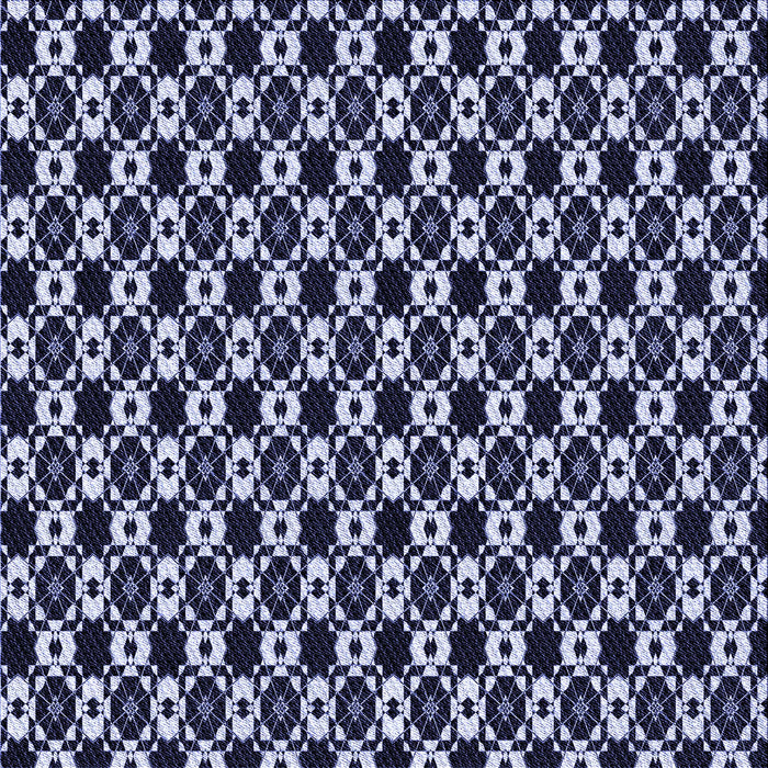 Round Patterned Night Blue Rug, pat956blu