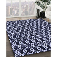 Patterned Night Blue Rug, pat956blu