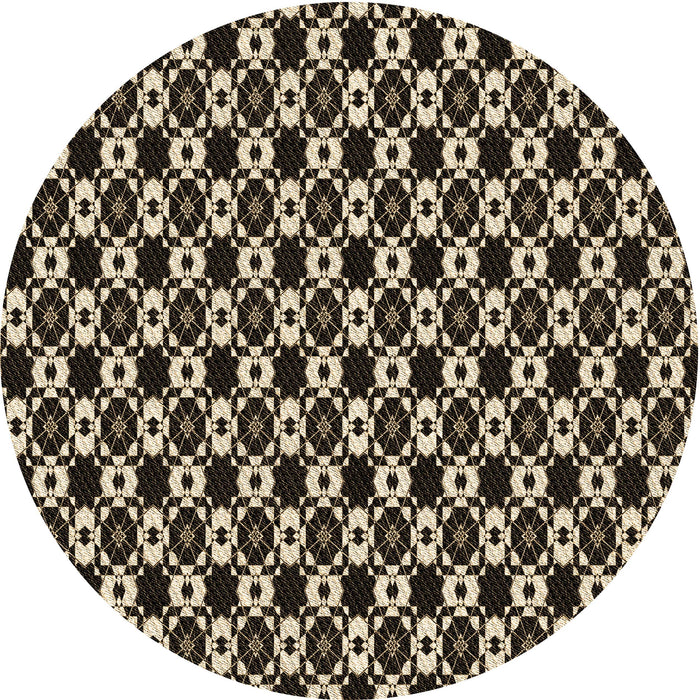 Square Patterned Light French Beige Brown Rug, pat956brn