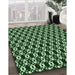 Machine Washable Transitional Pastel Green Rug in a Family Room, wshpat956grn