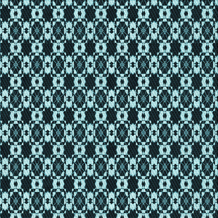 Round Patterned Deep Teal Green Rug, pat956lblu