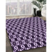 Patterned Bright Lilac Purple Rug in Family Room, pat956pur