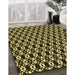 Machine Washable Transitional Metallic Gold Rug in a Family Room, wshpat956yw