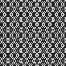 Square Patterned Black Novelty Rug, pat956