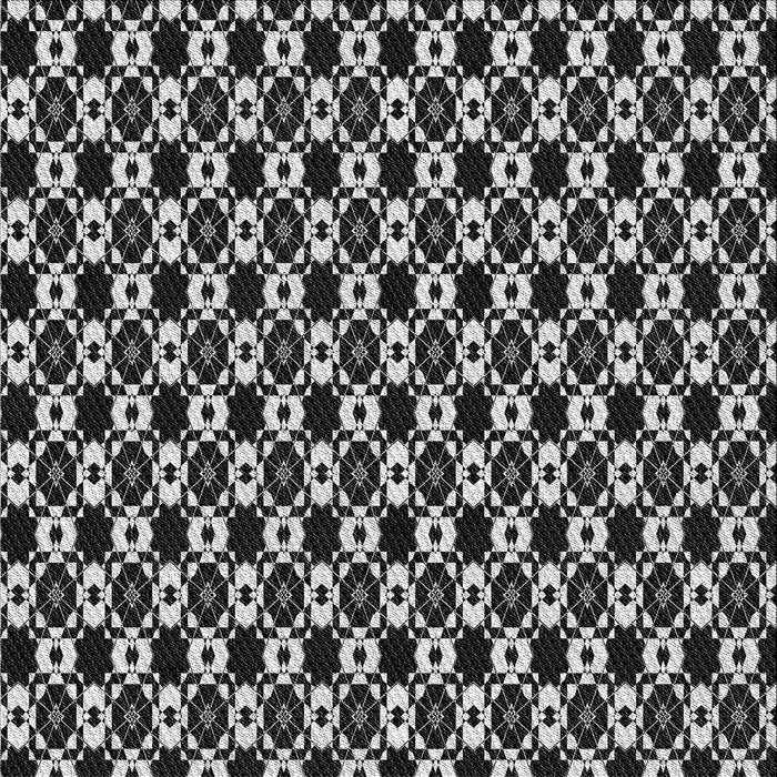 Square Patterned Black Novelty Rug, pat956