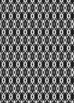 Patterned Black Novelty Rug, pat956
