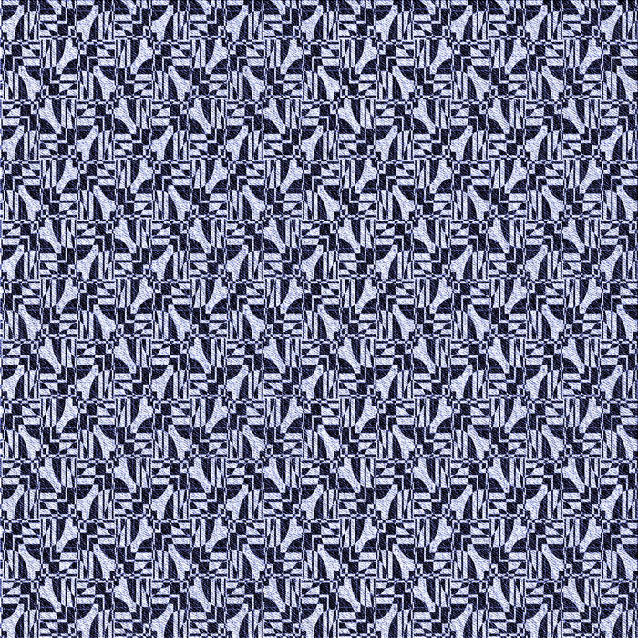 Round Patterned Blue Rug, pat957blu