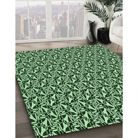 Patterned Pastel Green Rug, pat957grn