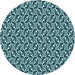 Square Patterned Deep Teal Green Rug, pat957lblu