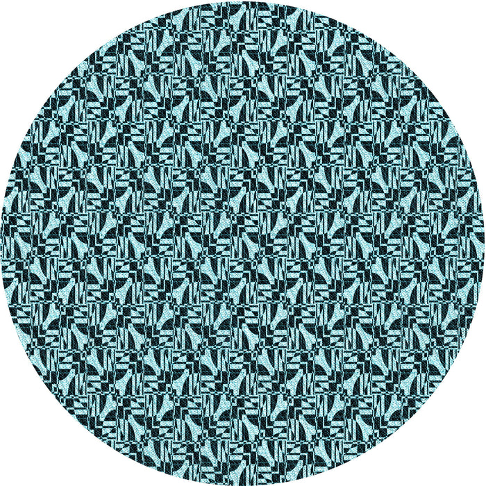 Square Machine Washable Transitional Deep Teal Green Rug in a Living Room, wshpat957lblu