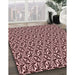 Patterned Pink Rug in Family Room, pat957rd