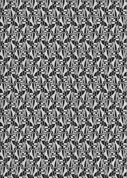 Patterned Gray Novelty Rug, pat957