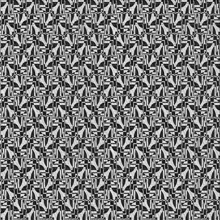 Square Patterned Gray Novelty Rug, pat957