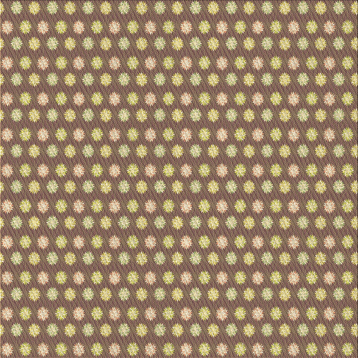 Round Patterned Metallic Gold Rug, pat958brn