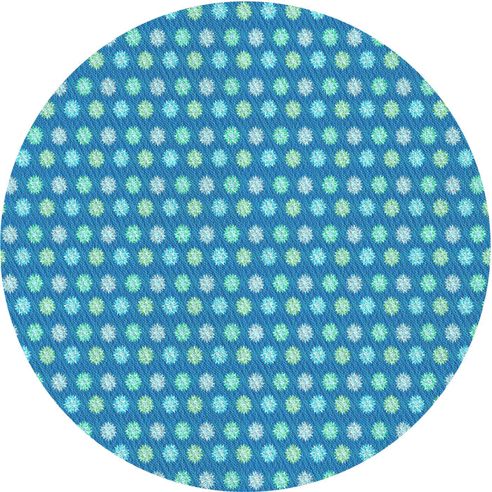 Square Patterned Blue Rug, pat958lblu