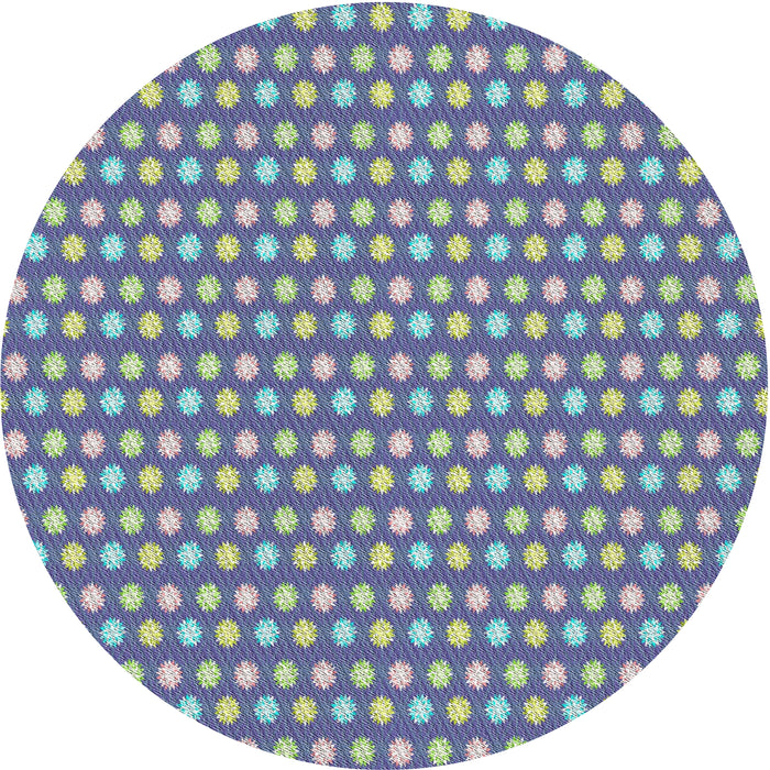 Square Machine Washable Transitional Deep Periwinkle Purple Rug, wshpat958