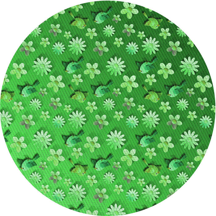 Square Patterned Neon Green Rug, pat959grn