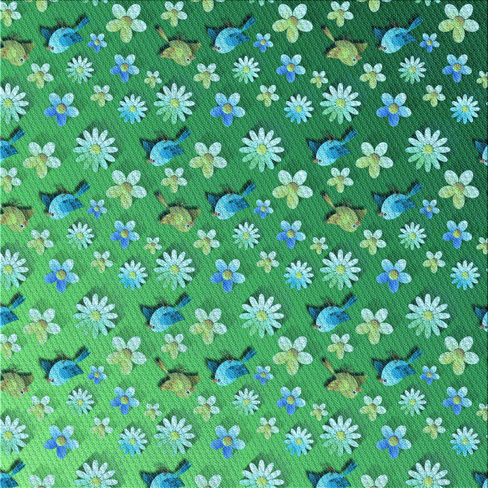 Round Patterned Lime Mint Green Rug, pat959lblu