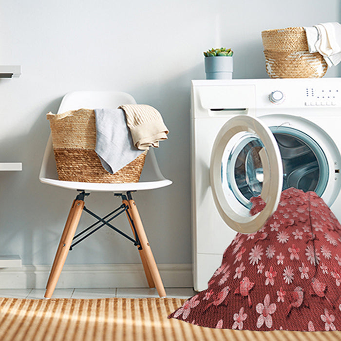Machine Washable Transitional Red Rug in a Washing Machine, wshpat959rd