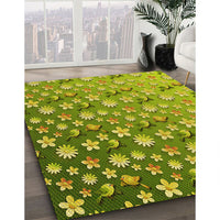 Patterned Green Rug, pat959yw