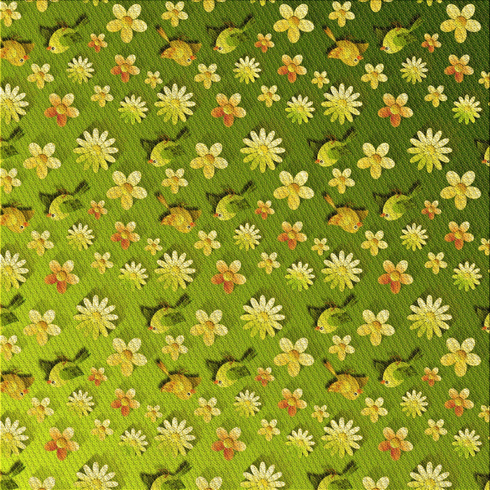 Round Patterned Green Rug, pat959yw