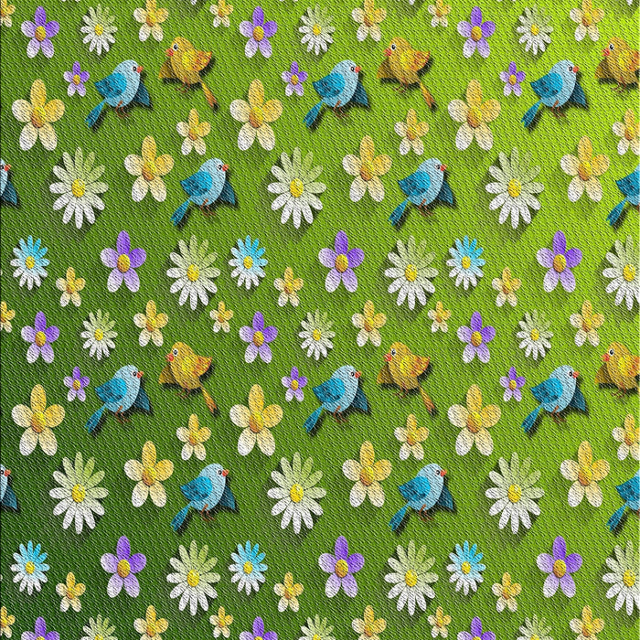 Patterned Yellow Green Novelty Rug, pat959